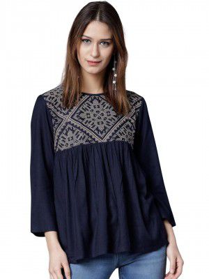 rytras Women's Printed Regular Fit top