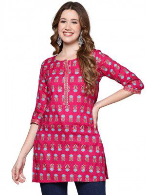 rytras Women's Printed Straight Kurti