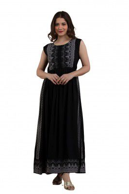 rytras Women's Rayon Printed Flared Kurti