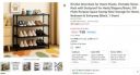 RYUGA Shoe Rack for Home Plastic (Black, 1-Door)...