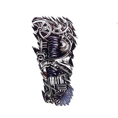 S.A.V.I Temporary Tattoo For Girls Men Women 3D Robot Arm Sticker Size 21x15cm - 1pc (305) Black 4 g