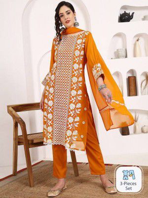 S Lish  Embroidered Kurta, Trouser/Pant & Dupatta Set