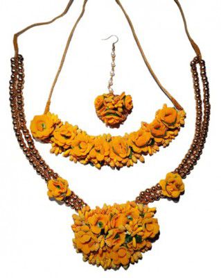 S.T Creations Bridel haldi Flower