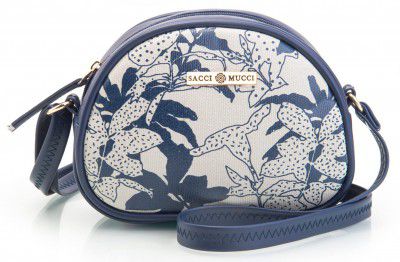 SACCI MUCCI Women's Rainbow Sling Bag Handmade Bags for Females - 100% Vegan Leather and Coated Duck canvas Fabric Lightweight and Durable