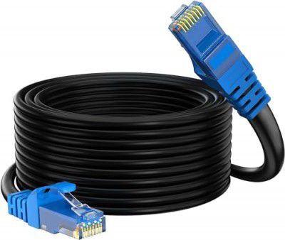 Sadow 15 Meter Cat6 Outdoor Lan Cable Weatherproof/UV Resistant 1000Mbps/1Gbps Rj45 Ethernet Cable Suitable for Direct Burial Installations cat 6 Patch Cable Internet Network Cord- Gray (15m)