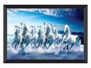 SAF 7 Horses River Large Framed UV Coated Digital Reprint 14 Inch X 20 Inch Painting (SANFH11) SANFH11(multicolor1)...