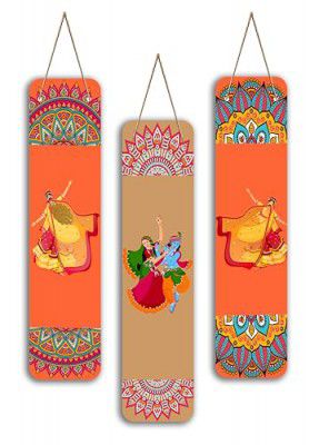 SAF Dancing Radha krishna Mdf Wooden Wall Hanging Home Decor Plates, wall painting, wall hanging For home decoaration, office, living room, wall decoration WHWHC-J1