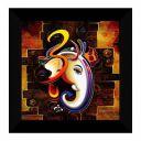 SAF Ganesha UV Coated Home Decorative Gift Item Frame Painting 12 inch X 12 inch SANFO89 (Multicolor)...