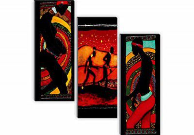 SAF Modern Art 6MM MDF Framed Set of 3 Digital Reprint 15 inch x 18 inch Painting SANFJ19 SANFJ19
