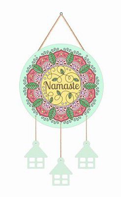 SAF paintings Namaste Mdf Wooden Wall Hanging Home Decor Plates, wall painting, wall hanging For home decoaration, office, living room, wall decoration WHWH-222