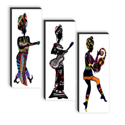 SAF paintings set of 3 Abstract Woman Art UV textured self adeshive wall painting for home decoration SANF-SJ18