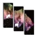 SAF paintings set of 3 Deer And Birds UV textured self adeshive wall painting for home decoration SANF-SJ76...