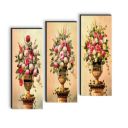 SAF paintings set of 3 Flower Pot UV textured self adeshive wall painting for home decoration SANF-SJ153...