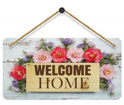SAF paintings Welcome Home Mdf Wooden Wall Hanging Home Decor Plates, wall painting, wall hanging For home decoaration, office, living room, wall decoration WHWHAREC-26