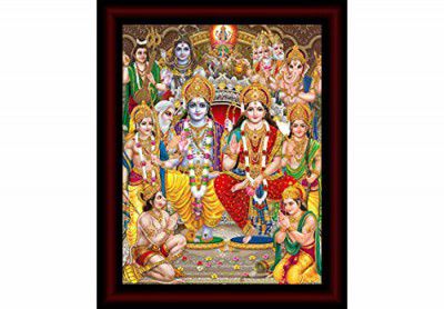 SAF Ram Darbar Framed Acrylic Glass Painting 14 inch x 11 inch SANFR12(Multicolor)