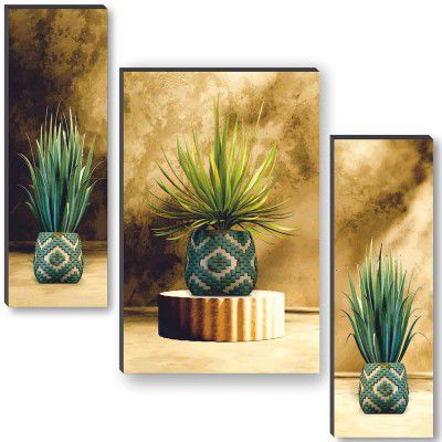 SAF Set of 3 Flower pot modern art Digital Reprint Self adeshive wall painting Home decoration, Wall decoration, living room SANF-S-JM35059