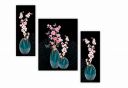 SAF Set of 3 Flower UV Tectured Multi Effect 6 MM MDF Framed Decorated Gift Item 12 Inch x 18 Inch Paintings SANFJM32429...