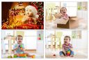 SAF Set of 4 Cute Baby Combo Posters || Smiling Baby Poster || Poster for Pregnant Women || HD Baby Wall Poster for Room Decor UV Coated multieffect, 12x18 Inch, Multicolour POSTER504...