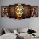 SAF Set of 5 Buddha UV Textured Home Decorative Gift Item MDF Panel Painting 18 Inch X 42 Inch SANFPNL31195...