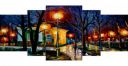SAF Set of 5 Modern Art UV Textured Home Decorative Gift Item large Panel Painting 42 Inch X 18 Inch SANFPNL31126...