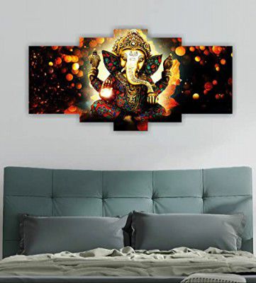 SAF Set Of 5 Wall Painting With Frame For Home Decoration, Living Room, Spa, Office, Hotel Big Size Wall Décor 36 Inch x 18 Inch SANFPNL32260