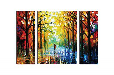 SAF Watercolor Modern Art Painting (Synthetic, 12 inch x 18 inch, Set of 3) SANFJMA9201-Multicolour