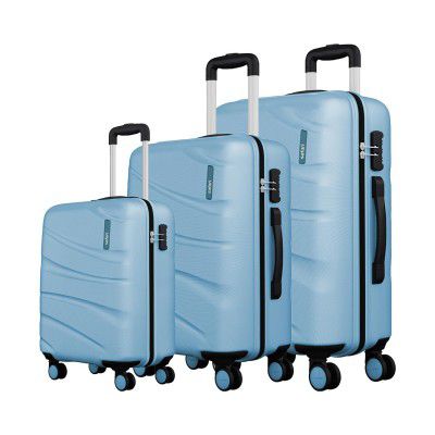 Safari 3Pc Polycarbonate Persia Set-55+65+77 Cms | Trolleys (Pearl Blue)