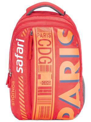 SAFARI 46 cms Red Laptop/Casual/School/College Backpack (WANDERER19CBRED)