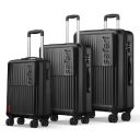 Safari Astra 8 Wheels 56, 66 and 76 Cms Small, Medium and Large Trolley Bags Hard Case Polycarbonate 360 Degree Wheeling System Luggage, Trolley Bags for Travel Set of 3, Suitcase for Travel, Black...