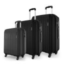Safari Genius Alley Set of 3 (Cabin + Medium + Large) Trolley Bags, Black...