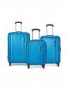 Safari Glimpse 4W Electric Blue Set 56 cm+69 cm + 79 cm Hardsided Check-in Trolley...