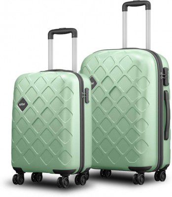 SAFARI Hard Body Set of 2 Luggage 4 Wheels - Mosaic 2P Set 4W - Green