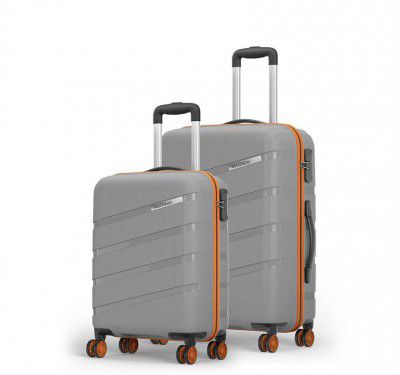 Safari  Hard Body Set of 2 Luggage 8 Wheels - Magnum Evolix 2P set 4W - Grey