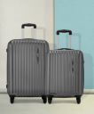 SAFARI Hard Body Set of 2 Luggage - Glimpse Set of 2 (56 cm + 69 cm) Gunmetal Grey Premium Hardsided Trolley - Grey...