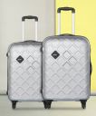 SAFARI Hard Body Set of 2 Luggage - MOSAIC 55/65 4W SILVER - Silver...