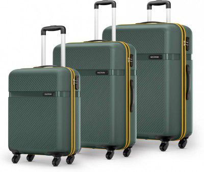 Safari Hard Body Set of 3 Luggage 4 Wheels - Magnum Fury 3P set 4W - Green