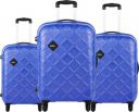 SAFARI Hard Body Set of 3 Luggage 4 Wheels - MOSAIC 3P SET 4W - Blue...