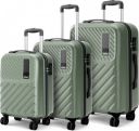 SAFARI Hard Body Set of 3 Luggage 8 Wheels - ZODIAC 3P SET 4W - Dark Green...