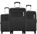 SAFARI Hard Body Set of 3 Luggage - SEALTH Set Of 3 55/65/77 - Black...