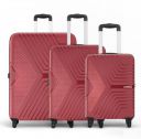 SAFARI  Hard Body Set of 3 Luggage - ZENO 4W - Maroon...