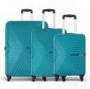 SAFARI Hard Body Set of 3 Luggage - ZENO 4W - Teal...
