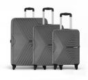 SAFARI Hard Body Set of 3 Luggage - Zeno - Grey...