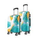 Safari Luma Neo 8 Wheels Set of 2 (Cabin + Medium) Trolley Bags, Hard Case Printed Polycarbonate