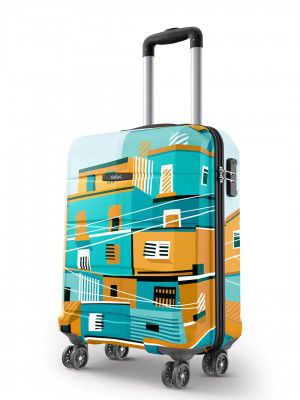 Safari Oasis Polycarbonate Trolley Bag Cabin Size, 55 cms (Multicolor)