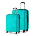 Safari Pentagon 2 Pc Set 55 cms & 65 cms- Small and Medium Polypropylene (PP) Hard Sided 4 Wheels 360 Degree Rotation Luggage (Cyan-Blue)...