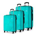 Safari Pentagon 55, 65 and 75 Cms Small, Medium and Large Polypropylene Hard Sided 4 Wheels 360 Degree Wheeling System Luggage Sets, Cyan Blue...
