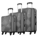 Safari Pentagon Hardside Small, Medium & Large Size Cabin & Check-in Luggage Set of 3 Suitcase Trolley Bags for Travel Dark Grey Color 55cm, 66cm & 75cm...