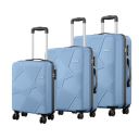 Safari Pentagon Plus TSA Lock, 8 Wheel, Hardside Small, Medium & Large Size Cabin & Check-in Luggage Set of 3 Suitcase, Slate Blue Color 55cm, 66cm & 75cm...