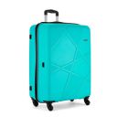 Safari Pentagon Trolley Bags 75 cms, Large Hardside Polypropylene Travel Suitcases with Trolley, 4 Wheel Cyan Travel Luggage...