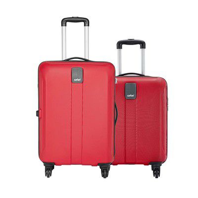 Safari Polycarbonate 25.98 inches Hard Suitcase (THORSHARPANTISM4WNRE_Red)